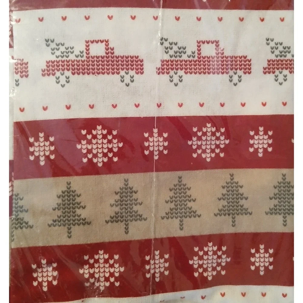 Flannel Sheet Set, Full, Cuddl Duds Heavyweight Cotton Truck Fairisle Warm Cozy